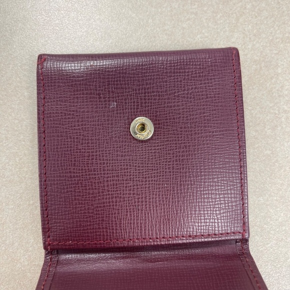 Cartier Vintage Must Line Coin Case Leather Wallet - Bordeaux - Preowned - Picture 8 of 9